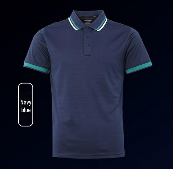 

Быстросохнущая черная футболка-поло - Дышащая и антибактериальная повседневная спортивная футболка XL (Up to 80 kg) темно-синий