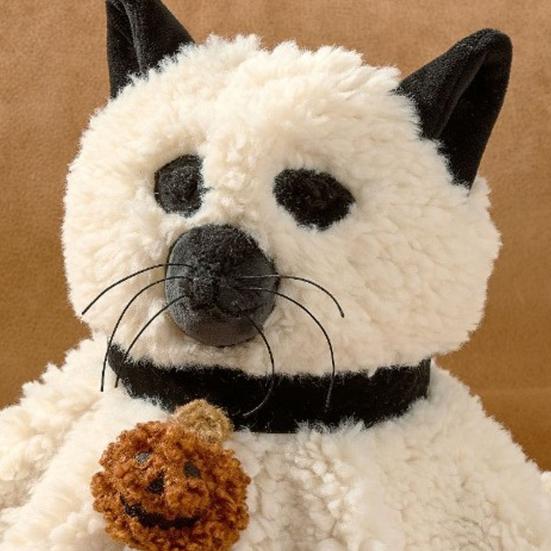 Ghost Plush Pillow Soft Stuffed Animal Toy Fluffy 3D Ghost Halloween Decor