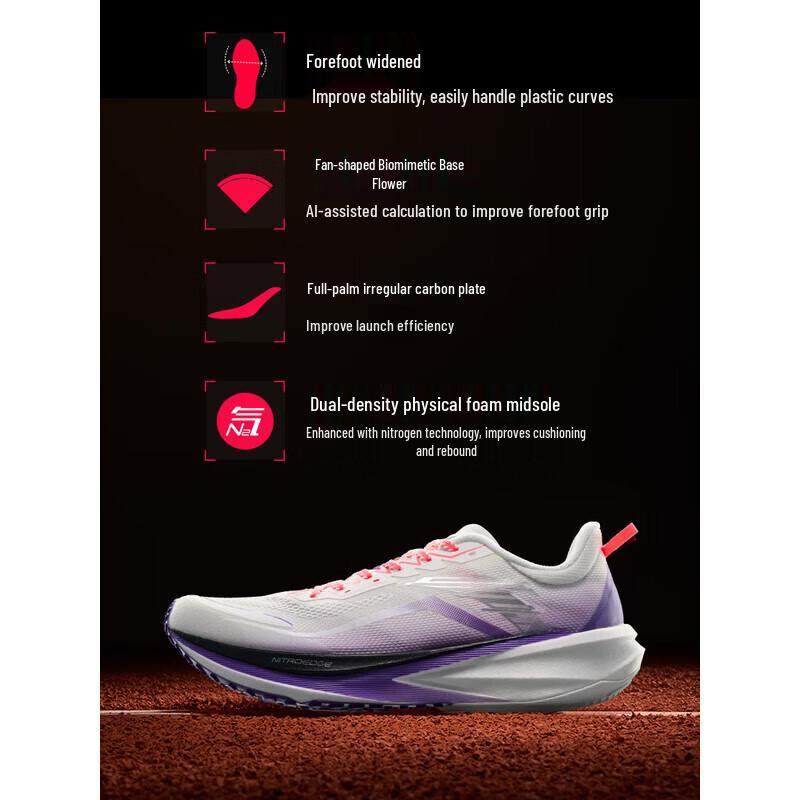 ANTA Nitrogen Tech Carbon Plate Running Shoes 6.5