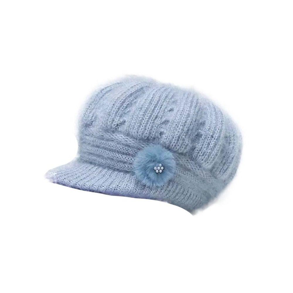 Plush Simple Mommy Hat Thicken Winter Warm Cap Elegant Knitted Cap  Female/Girls