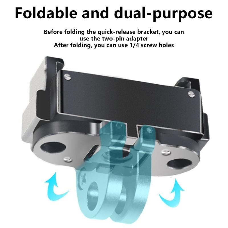 Quick Release Mount Base Compatible for Pocket3 Camera Metal Expansion Frame Easy Installation Portability