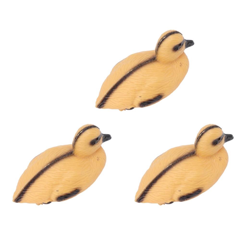 3Pcs Floating Yellow Duckling Realistic Plastic Duck Fish Pond Ornament for Garden Swimming Pool