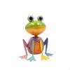 Metall Frosch Figur Handbemalte Statue Bunter Garten für Gärtner, Hausbesitzer,