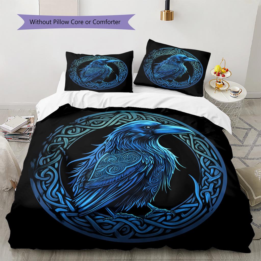 Blue Eagle  Pattern Bedding Quilt Set Quilt Cover Pillowcase Home Decoration  Gift (1 * Duvet Cover + 2 * Pillowcase, Without Core)
