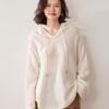 Lekasha Women's Cashmere Hooded Sweatshirt: High-End, Thick, and Simple Knit for Autumn/Winter.