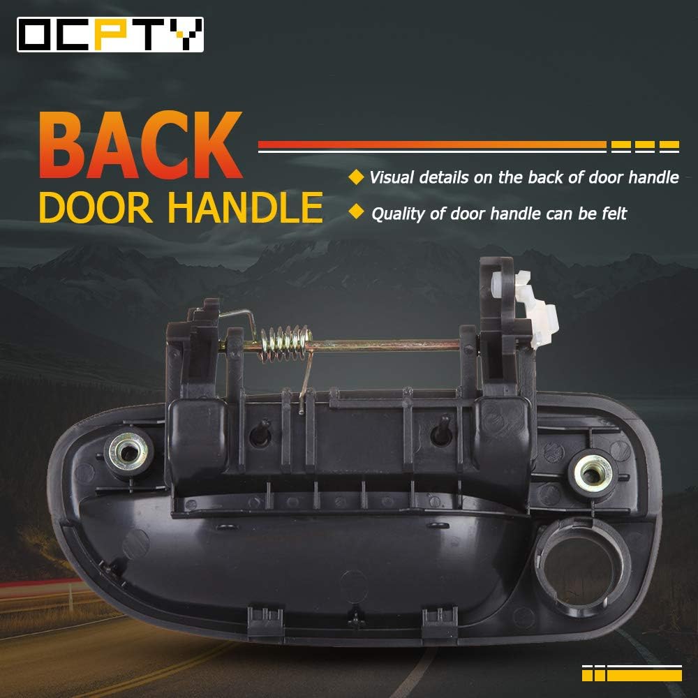 OCPTY Door Handle Exterior Front Passenger Right Side Replacement Fit 2000-2005 for Hyundai Accent Outside Door Handle Smooth Black