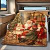 Christmas Plush Blanket Soft Comfortable All Seasons Perfect Sofa Office Naps Outdoor Travel Makes Great Gift