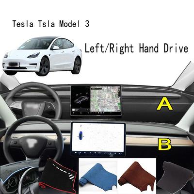 Tesla Tsla Model 3 Y İçin Torpido Matı Kaymaz Paspas Torpido Gözü Kapağı Gösterge Paneli Güneşlik Ped Süsler