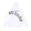Off-White 2025 Autumn/Winter New Large Slant LOGO Letter Printed Hoodie Hoodie for Men and Women