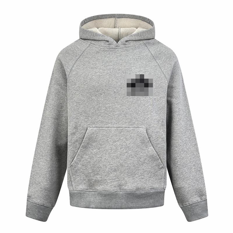 Unisex Casual Zipper Hoodie - Air Cotton with Logo & Letter Print Small