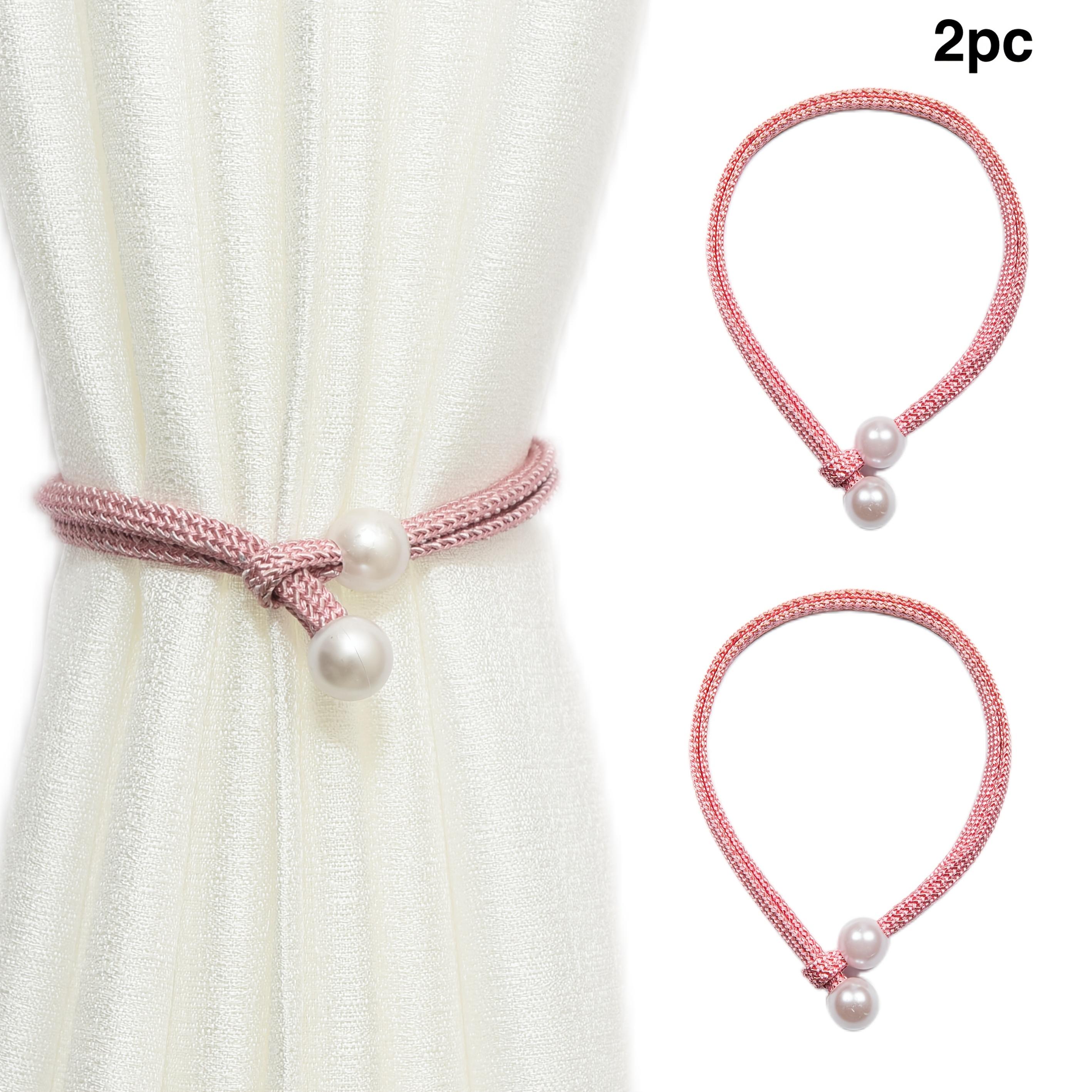 

2 Adjustable Curtain Tiebacks, Modern Minimalist Style with Small Pearl Design, Suitable for Living Rooms, Offices, and Home Decor