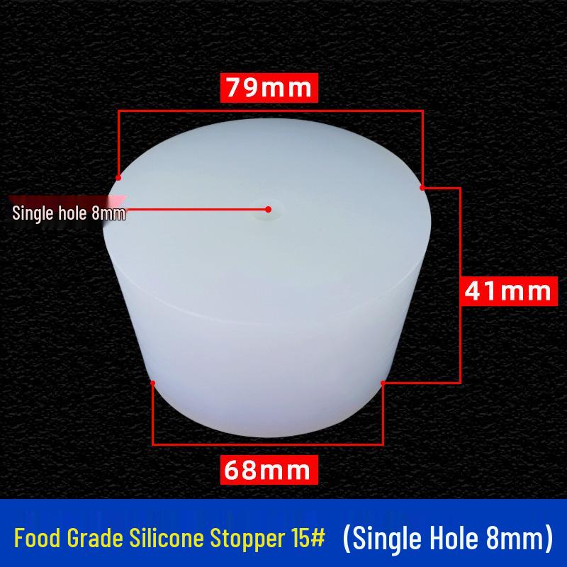 Hole-Punched Food Grade Silicone Stopper for Test Tubes, Bottles, and Water Pipes.