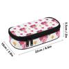 Pencil Bag Portable Durable 300D Polyester Easy Open Zipper with Main Pocket Mesh Layer and Removable Pen Divider for Students