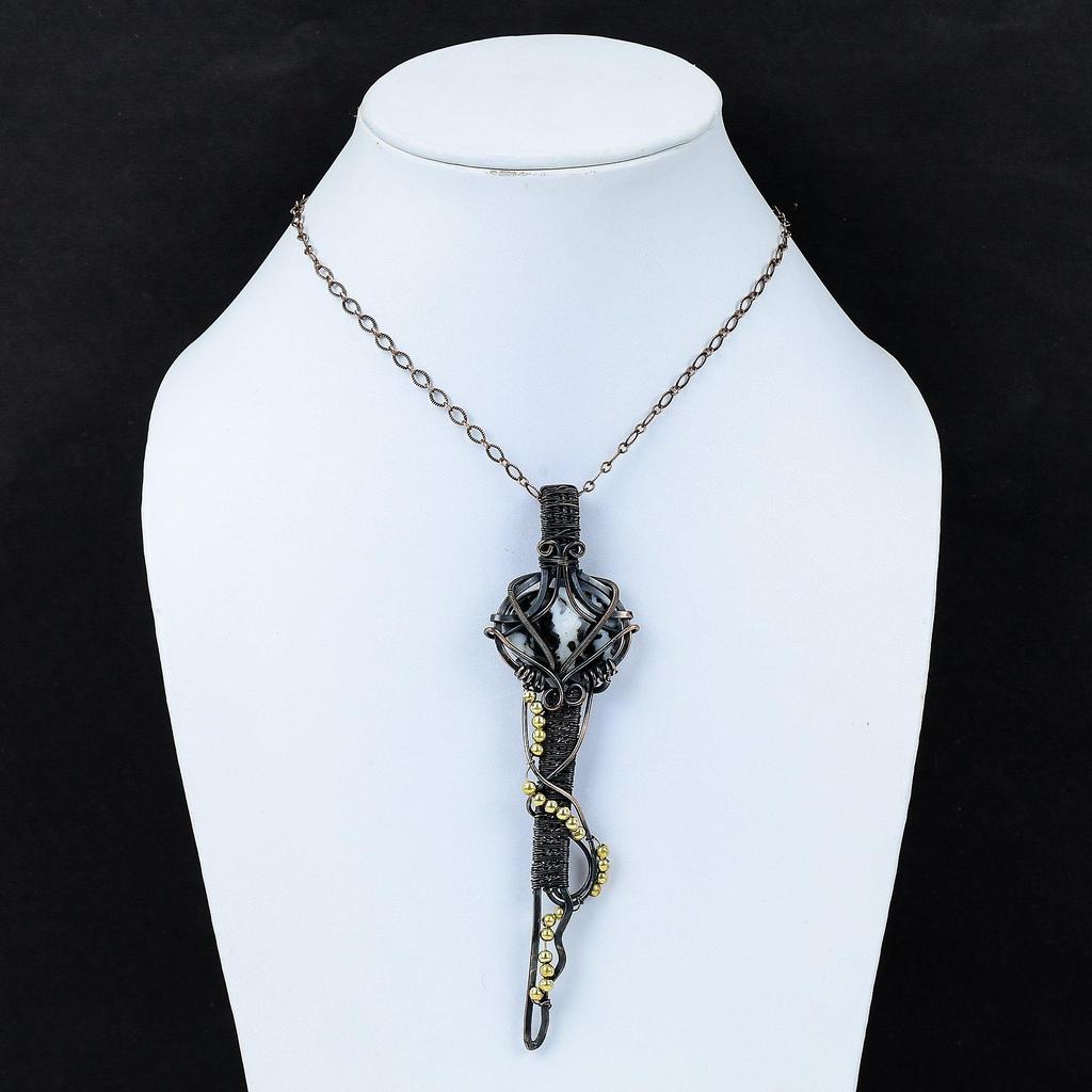 Weißer Büffel Türkis Anhänger Kupferdraht umwickelter Anhänger Handgefertigter Anhänger Kupferschmuck Edelsteinanhänger Einzigartiger Schlüssel Schmuck Geschenk für Sie