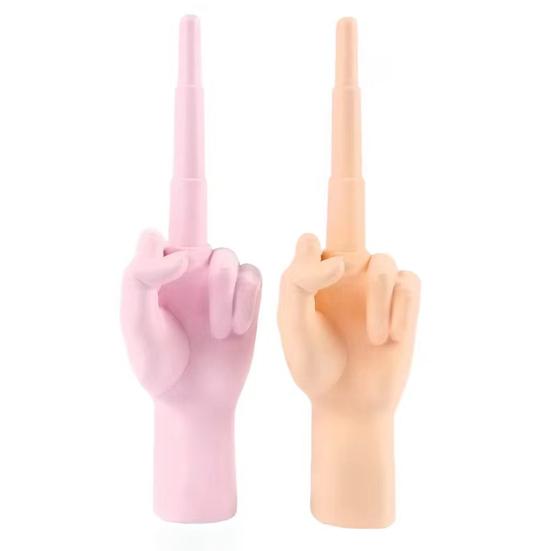 Telescopic Middle Finger Toy Funny Stress Relief Decompression Portable Gravity Finger Toy Prank Prop Kids Adults Birthday Gift