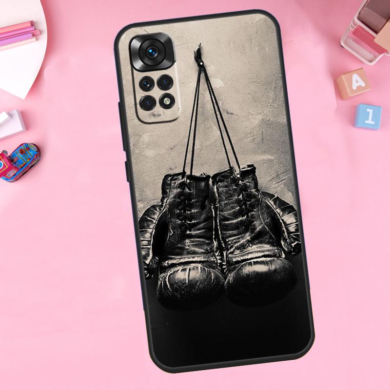 Boxing Gloves For Xiaomi Redmi Note 14 10 11 12 13 15 Pro Plus Phone Case For Redmi 15C 14C 10C 12C 13C 15