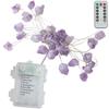 Natural Amethyst Decorative Lights Crystal String Lights Hanging Ornament For Room Wedding Decor