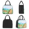 Cartoon Capybara Lunch Bag Children Portable Thermal Insulation Bento Box Bags Food Container Handbags for School Office