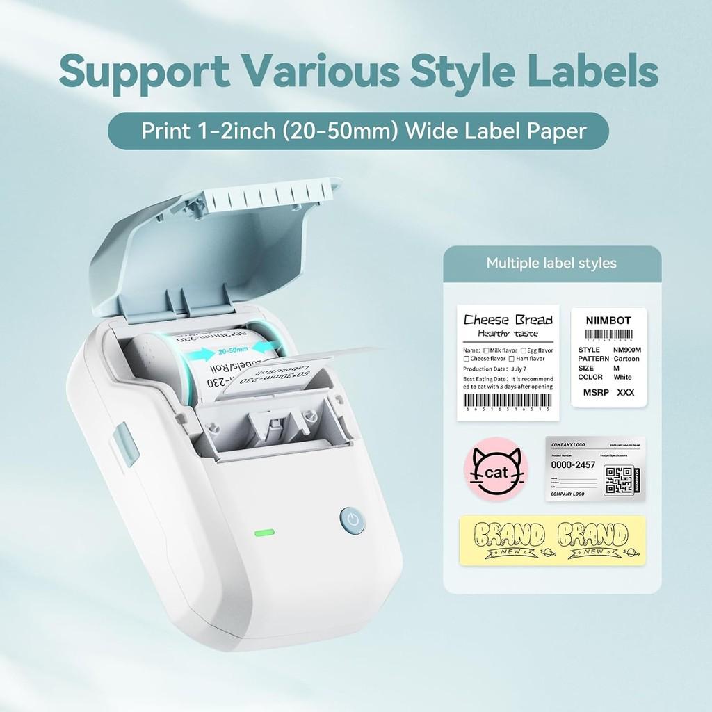 B1 2 Inch Portable Inkless Label Printer Office Business Bluetooth Auto Identification Label Maker