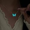 1Set Glow in The Dark Pendant Necklace Bracelet Mermaid Spiral Fashion Jewelry Night Necklace Butterfly Necklace Women Jewelry