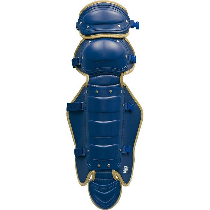 ZETT Baseball Soft Ball Leg Guards Navy x Gold (2982) Made in Japan BLL3298CA