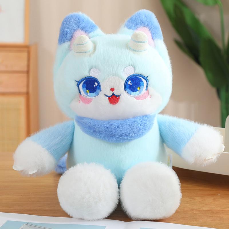 Kawaii Cartoon Phantom Beast Meow Plush Toy Cute Cure Stuffed Doll Room Decor Soft Sofa Pillow For Kids Birthday Xmas Gifts