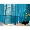 Einfache einfarbige seeblaue Vorhänge, transparente weiche Fenstervorhänge für Arbeitszimmer, Wohnzimmer, Schlafzimmer