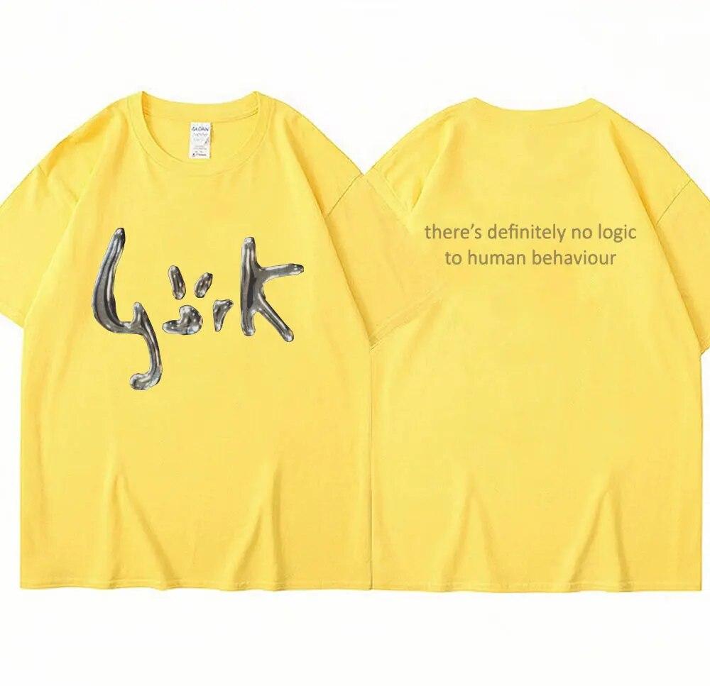 90. léta zpěvačka Bjork Hunman Behavior Tričko Ležérní Gotické oblečení Trička s krátkým rukávem Unisex Dámské Hip Hop Vintage Oversized tričko