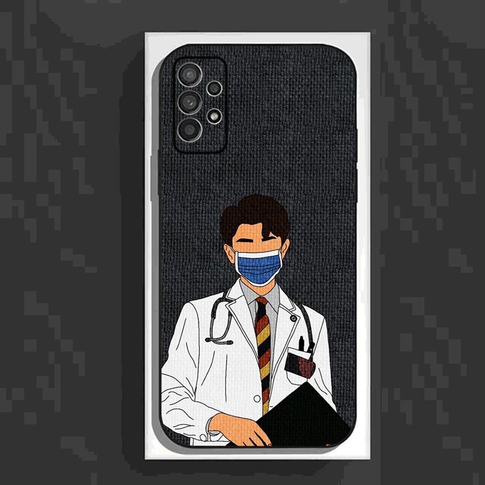 Nurse Cartoon Doctors Phone Case For Samsung Galaxy A13,A21s,A22,A31,A32,A52,A53,A71,A80,A91 Soft Black Cover