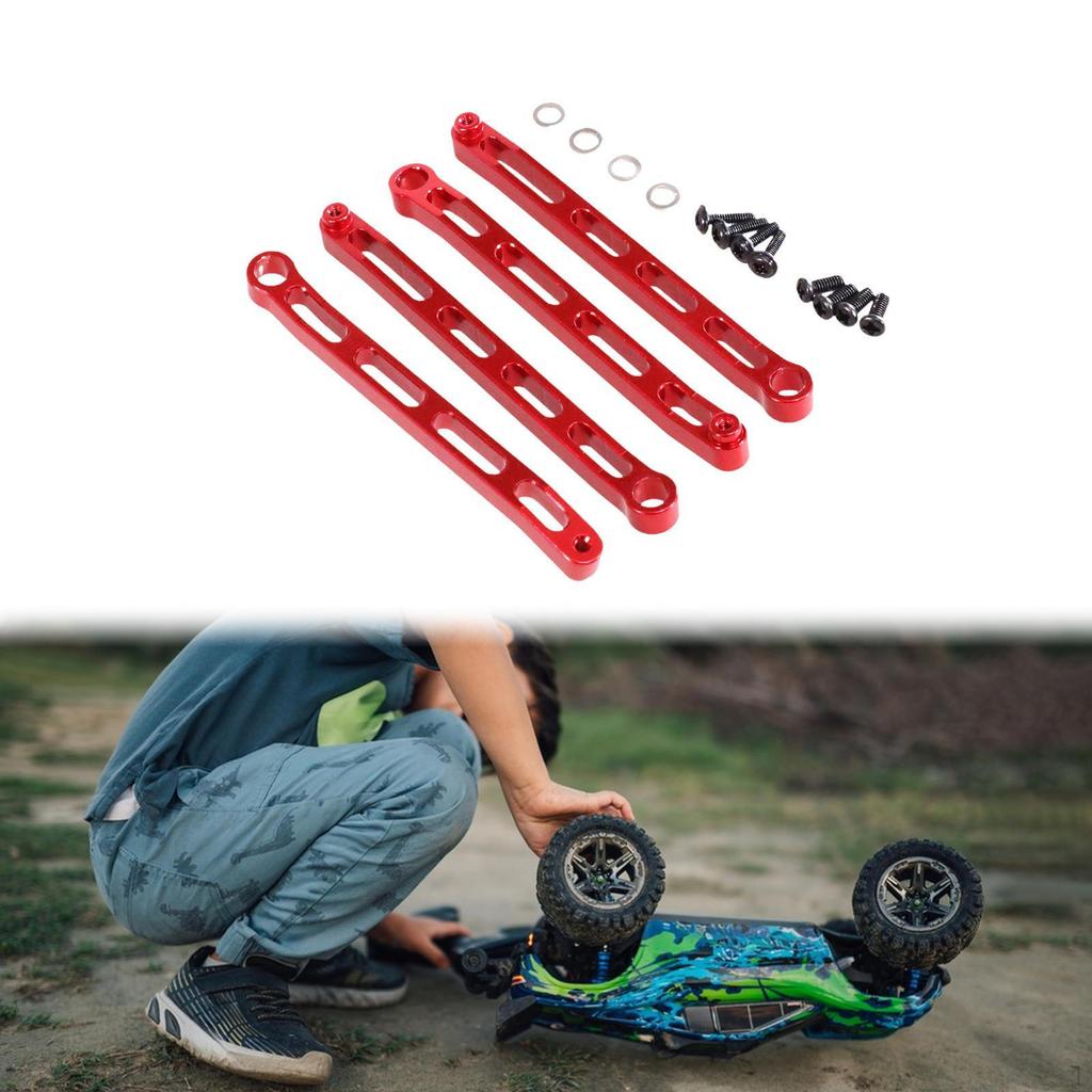 4 Metal Chassis Support Rods for Remote Control Cars, Compatible with 1:12 Scale Models