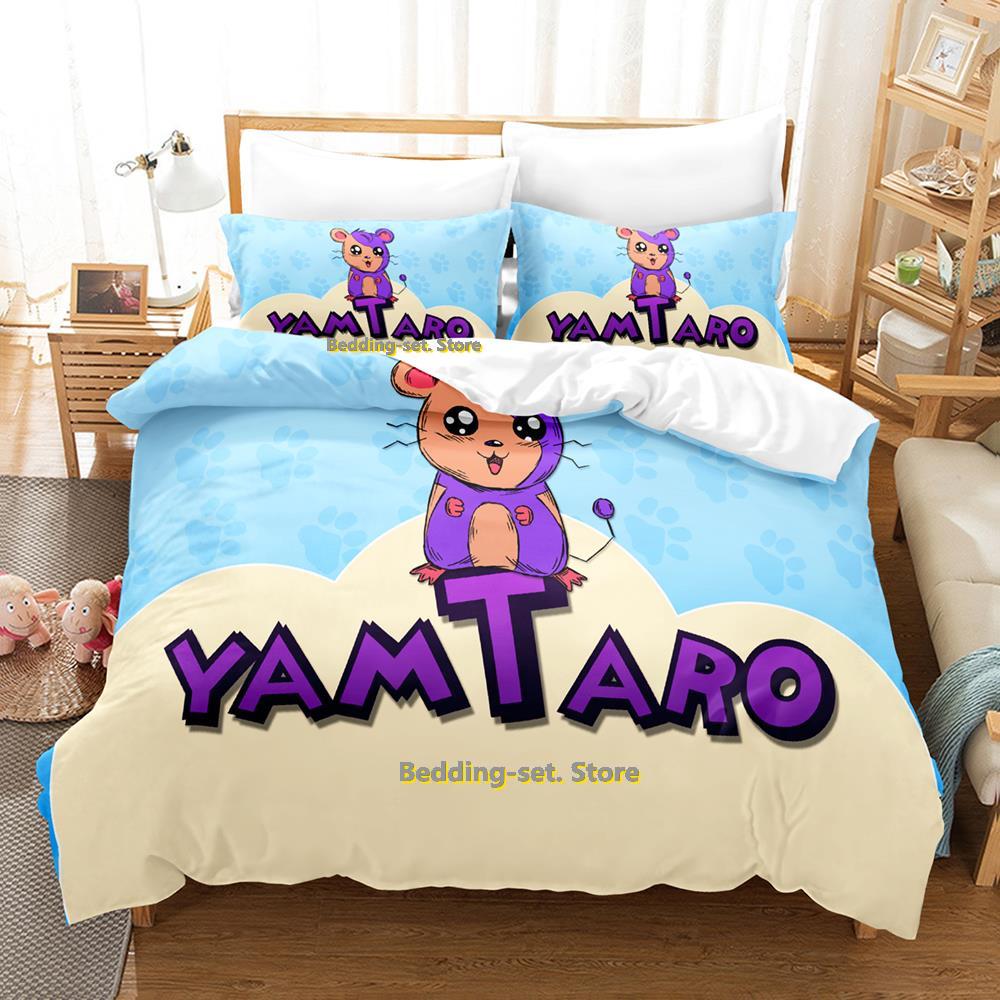 Comforter New Hamtaro Bedding Set Single Twin Full Queen King Size Bed Set Adult Kid Bedroom Three-Piece Suits 3D Print Anime Bed She