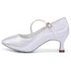 Fashion Silk  Ladies Modern Dance ShoesTango Latin Dance Shoes Waltz Closed Toe Dance  Shoes Heeled 5CM