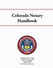 Raamat Colorado Notary Handbook