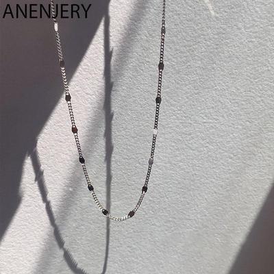 Collana a catena con disco scintillante Accessori femminili semplici con catena a clavicola corta lucida