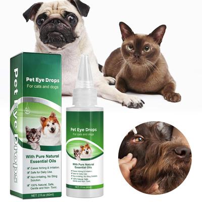 Eye Drops Cleaner for Dogs 60ml Useful Mild Ingredients Soothing Moisturizing Stains Wash Remover for Pet Eye Care Drops