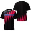 Herren- und Damen-T-Shirts, schnell trocknend für Sport, Radfahren, 3D-Druckmuster, Rennsportbekleidung, spezifisch für nationale Wettkämpfe