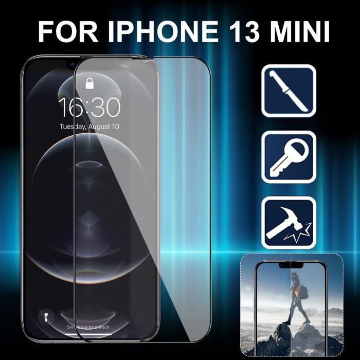 Protecteur d'écran - dod5 - iphone 13 - verre trempé 9h - couverture complète - multicolore