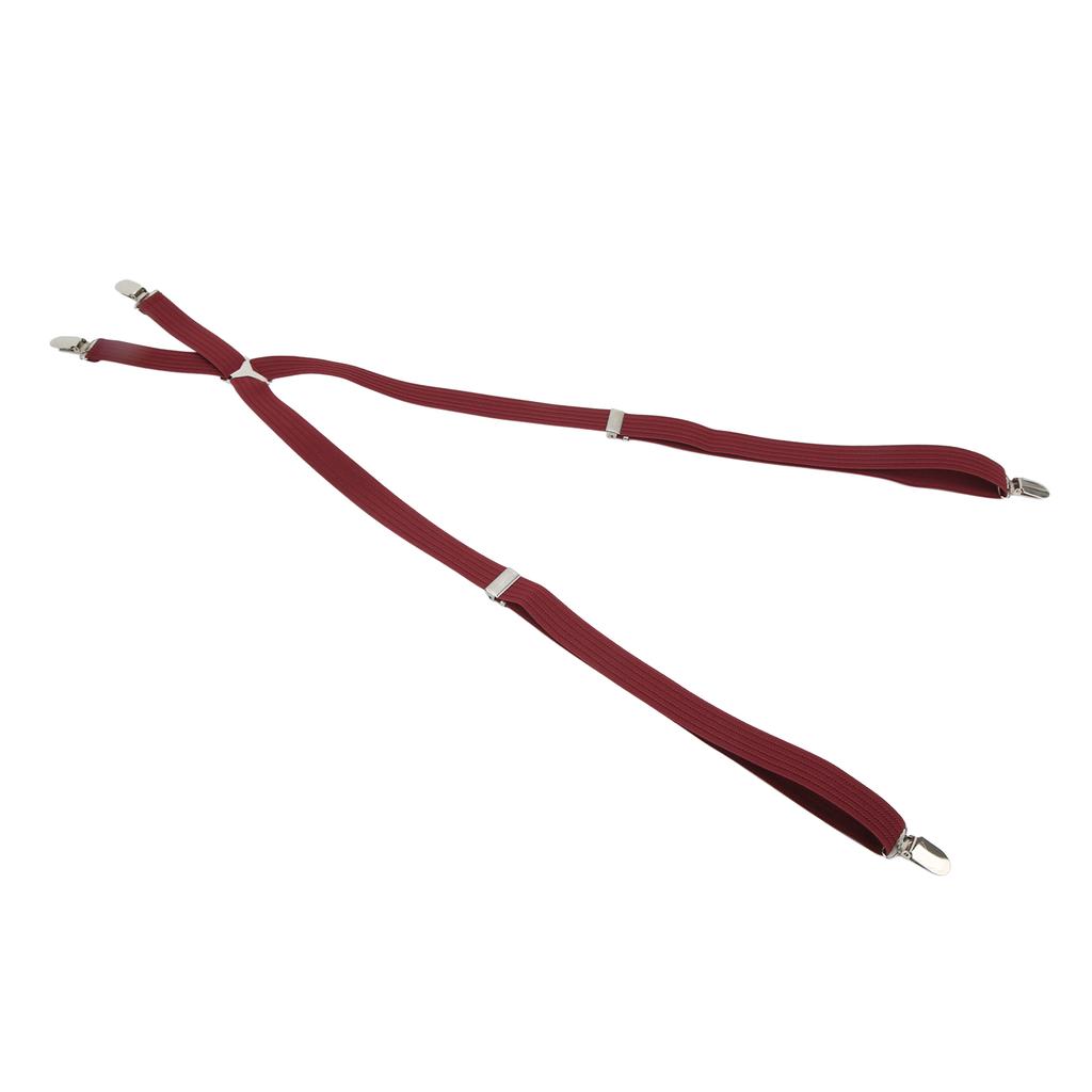 Mens Suspenders Approx 1x41.3in Nonslip Safe Sturdy Metal Wide Applicability Dress Suspenders for Work Wedding