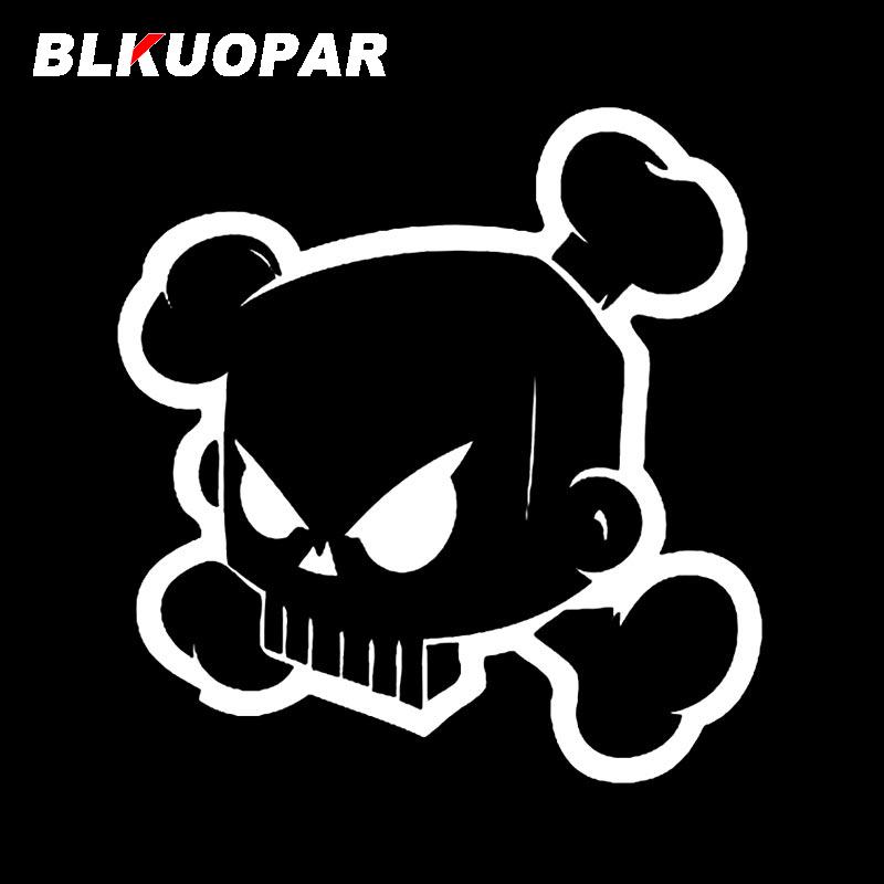 BLKUOPAR for Ken Block Skull Car Stickers Occlusion Scratch Fashionable Decals Cartoon Windshield Trunk Decor Car Goods