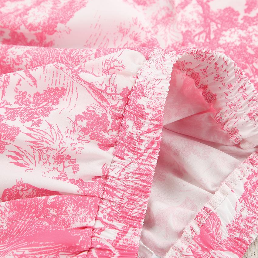 Весенние женские удобные синие мягкие шорты с длинными рукавами с принтом — фото 15