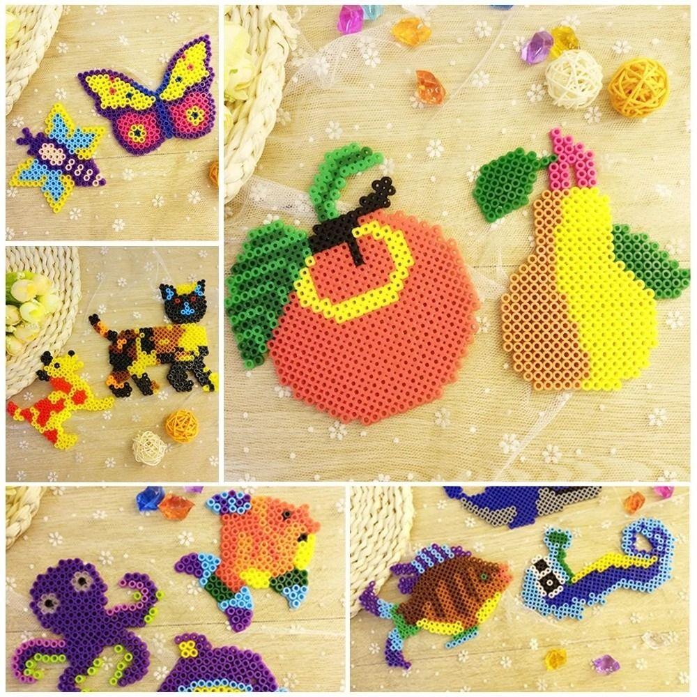 4Pcs 5mm Beads Perler Beads Boards DIY Melting Beads Boards Fuse Beads Pegboards Craft Supplies