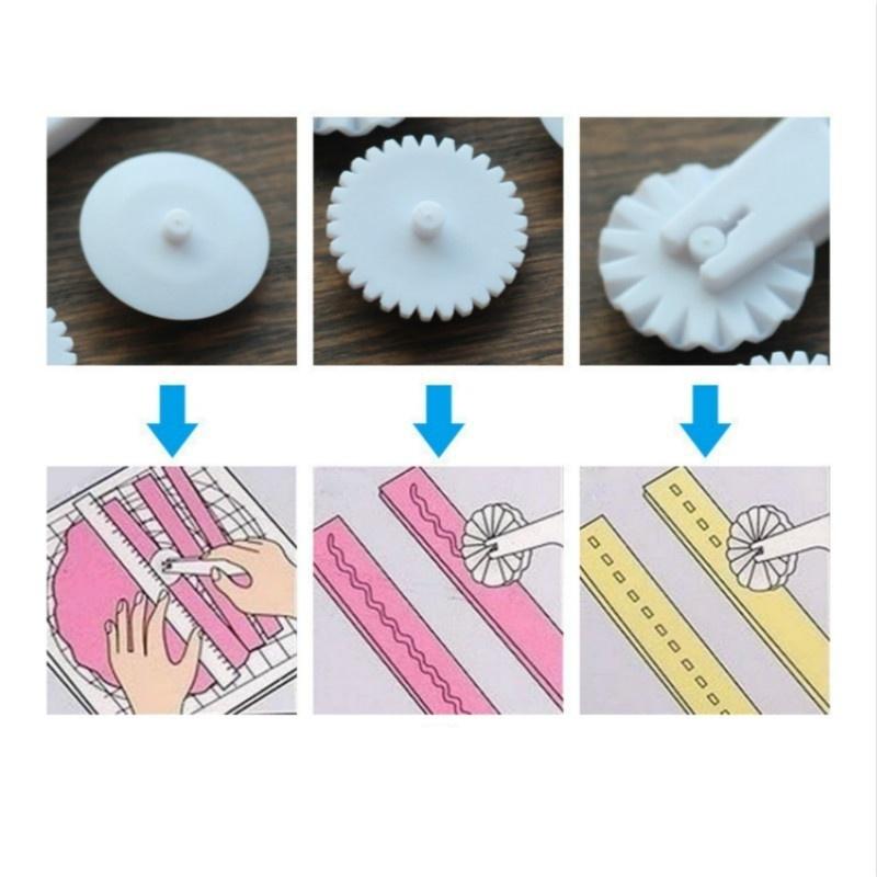 DIY sugar coated cake mold 3Pcs detachable roller cutting knife printing die cutting mold