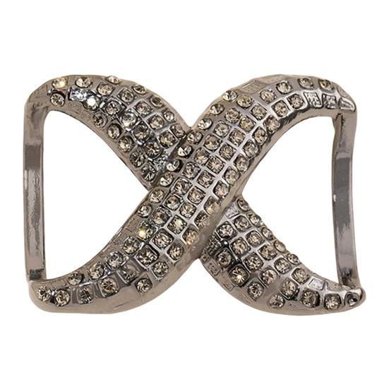 Scarf Rings for Women X Shaped Scarf Buckle Rhinestone Shawl Slide Pin Clip
