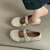 Versatile Casual Shallow Mouth Single Shoes Women's New Summer Retro Fashion Fairy Style with Skirt Velcro Mary Jane Shoes