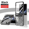 Phone Case with Steel Film for Samsung Galaxy Z Flip 7 FE 6 5 4 3 Hinge Protection Anti-drop Cover Electroplate Mechanical Style