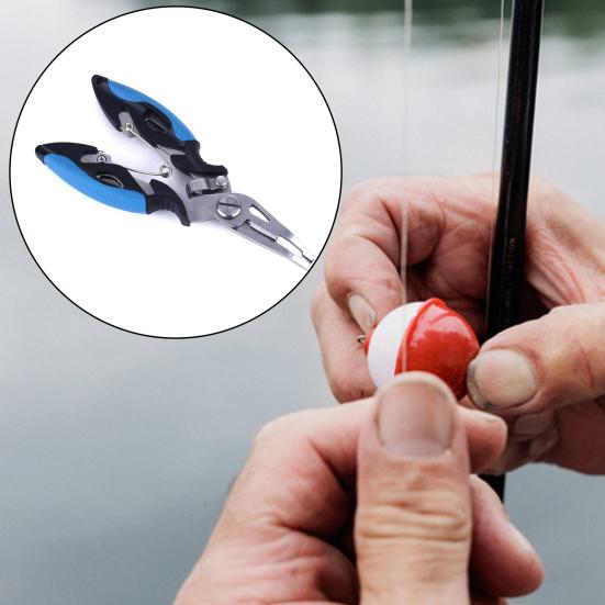 Stainless Steel Fishing Pliers Ergonomic Handle Ring Opener PE Line Cutter Hooks Remover Fishing Line Scissor Fishing Accessories