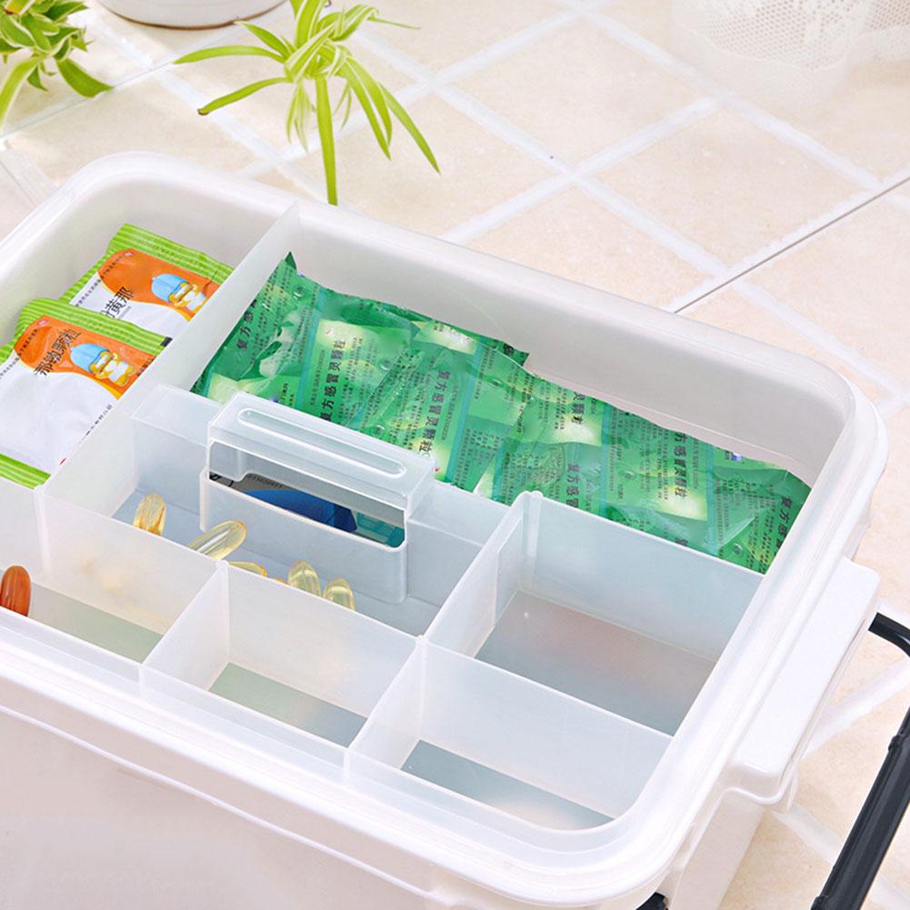 First Aid Kit Portable Emergency Box Plastic Medicine Storage Box Travel Medicine Box