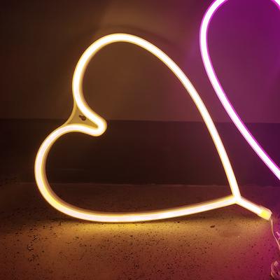 1PC Led Big Love Neon Modeling Light Room Decoration Hanging Wall Proposal Arrangement Battery Operated Or Usb Powered