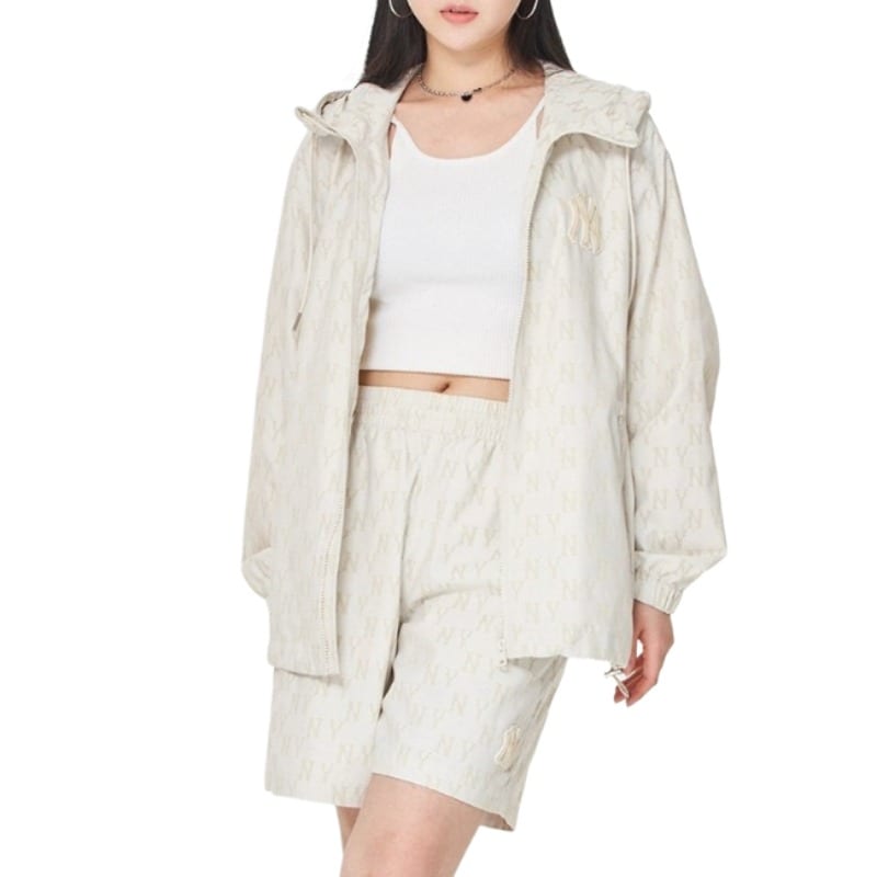 MLB Jackets Unisex Ivory White Hooded Moderate Other 3AWJM0531-50IVS