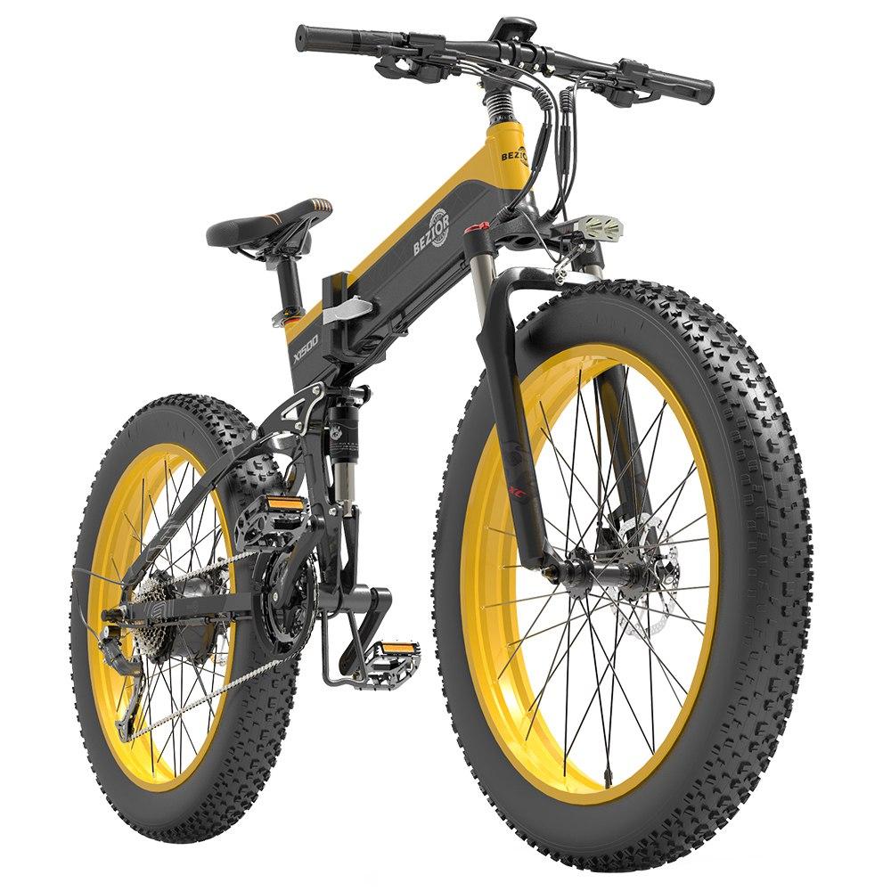 Bezior X1500 Rennrad Elektrofahrrad 1500W, 48V 12.8Ah, 40km/h, Shimano 27-Gang, Hydraulische Scheibenbremsen, 26"×4" Fat Tyre, 5" LCD-Display, IP54